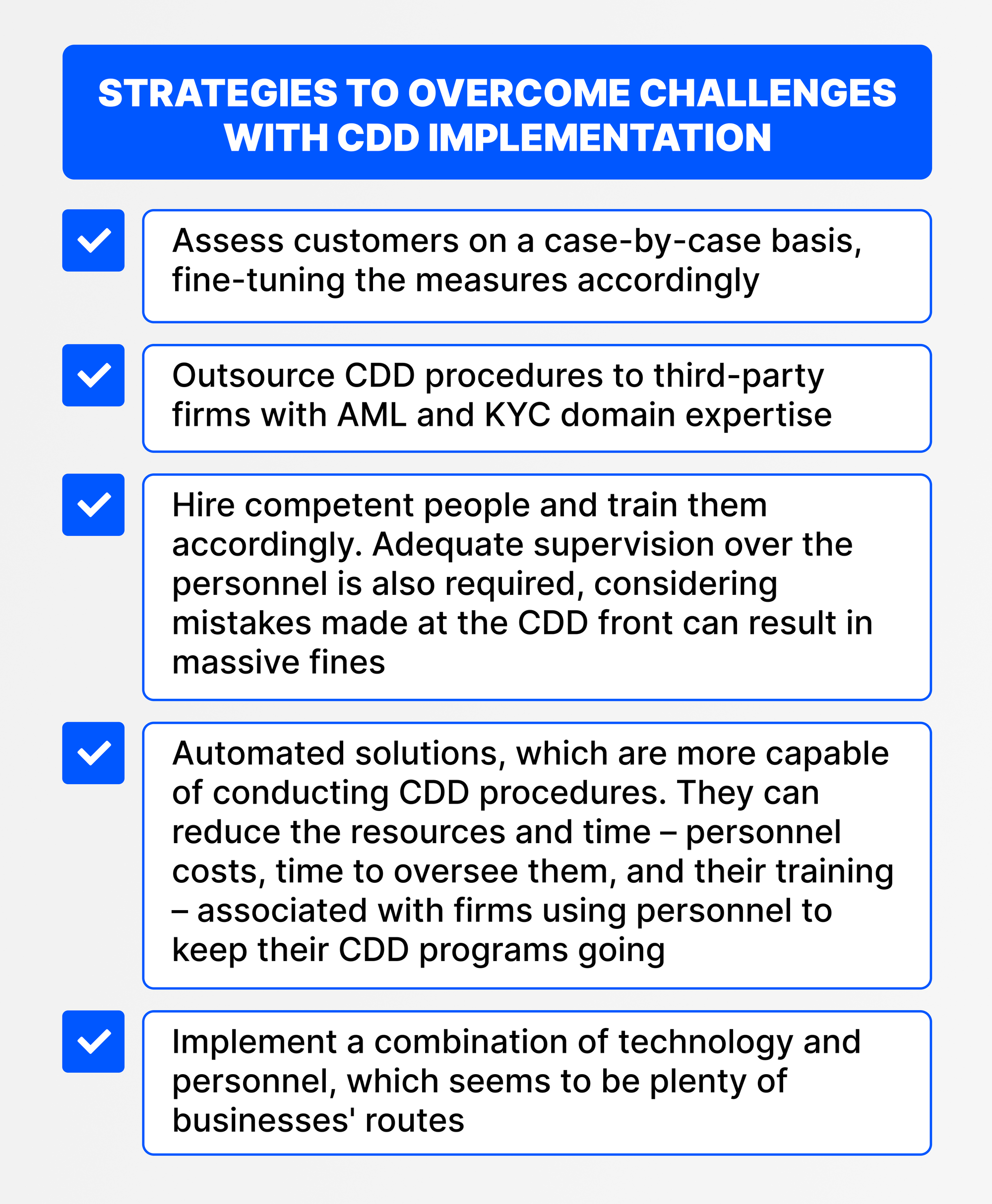STRATEGIES TO OVERCOME CHALLENGES WITH CDD IMPLEMENTATION
