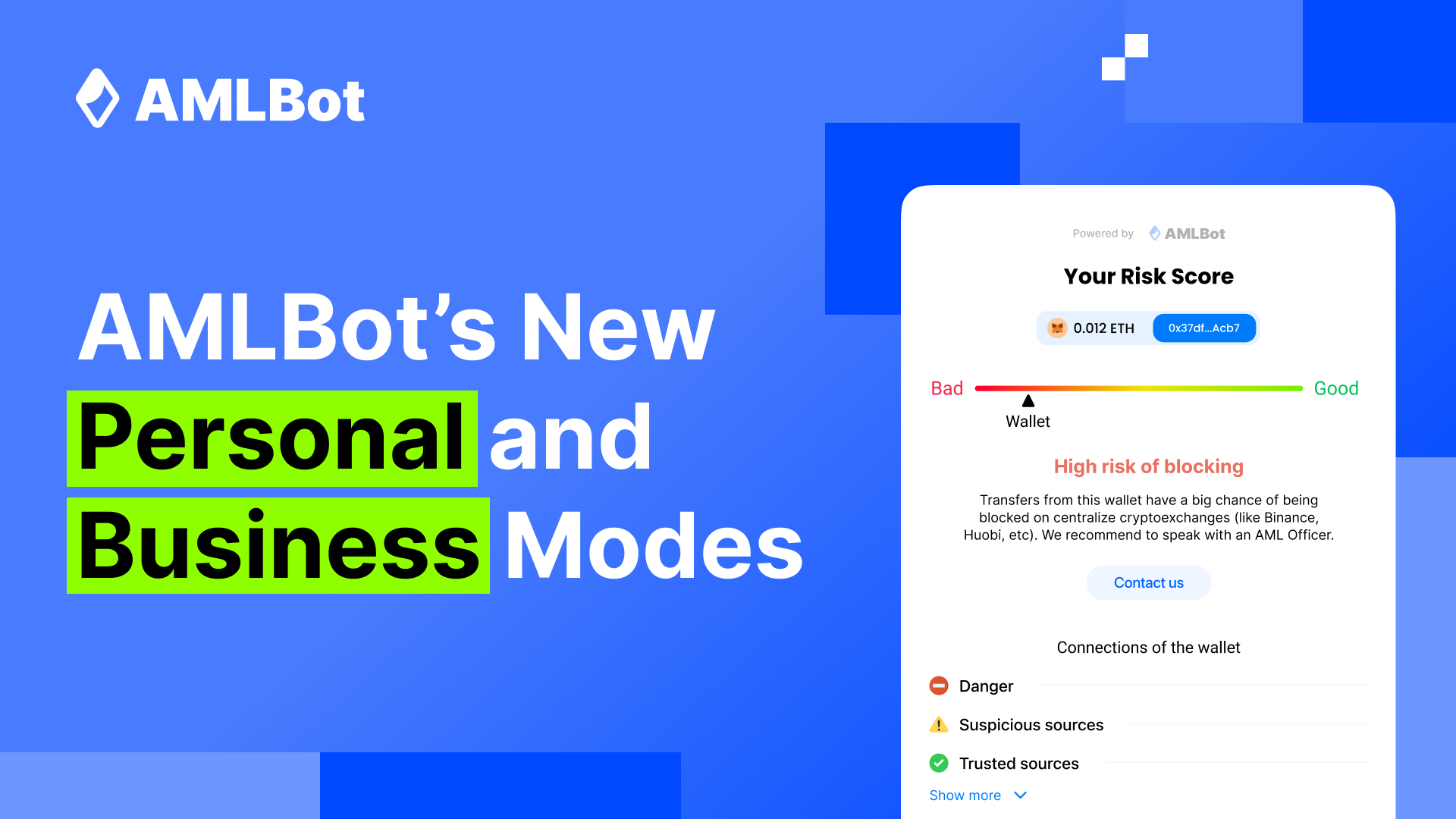 AMLBot’s Risk Score Update: New Personal and Business Modes