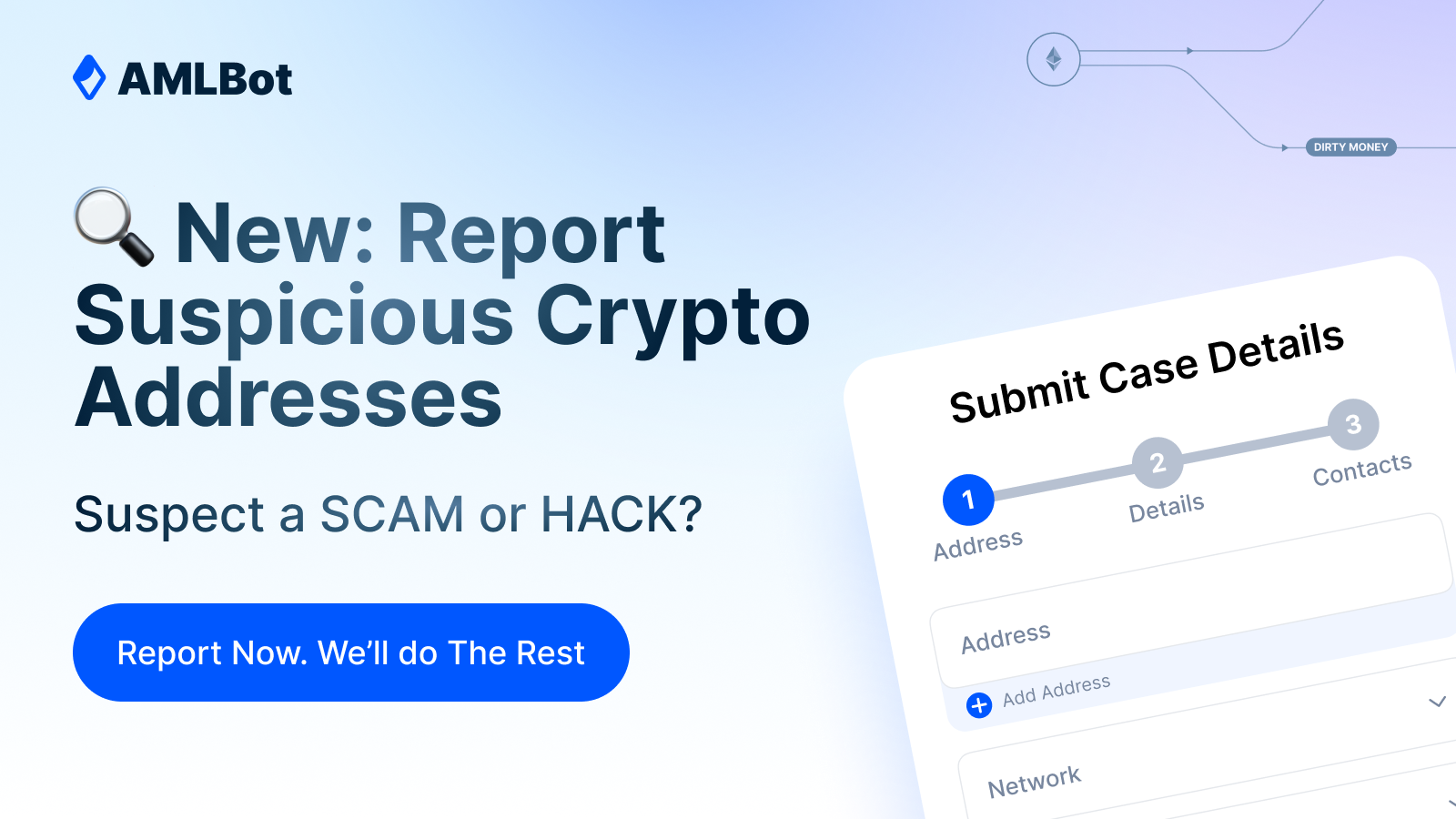 New on AMLBot: Report a Malicious Crypto Address
